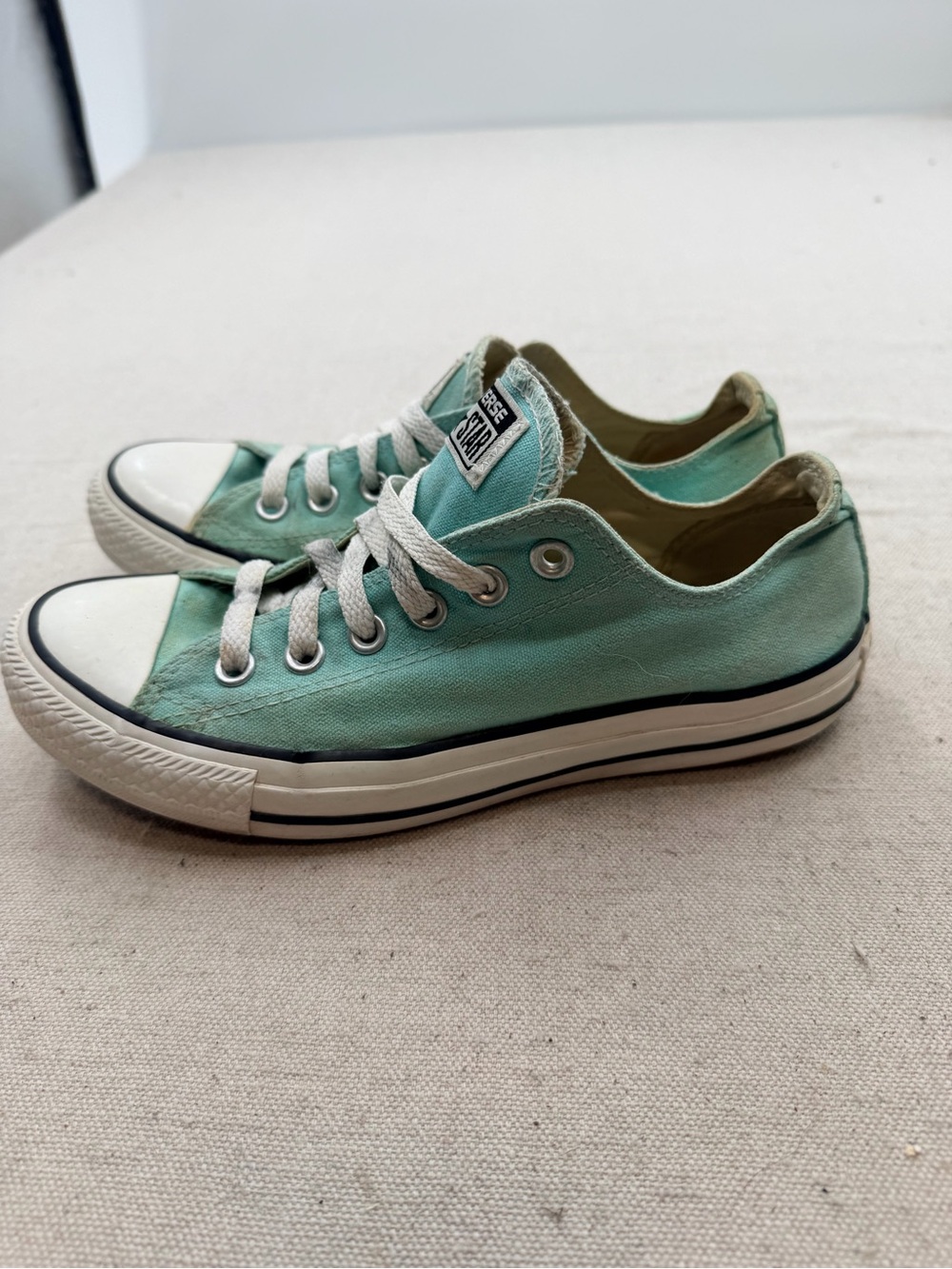 Converse Green and White High Top Sneakers - Picture 10 of 11